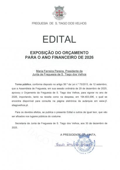 Exposi&ccedil;&atilde;o do Or&ccedil;amento 2026