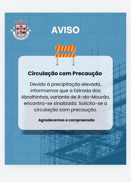 AVISO - Variante de &Agrave;-do-Mour&atilde;o