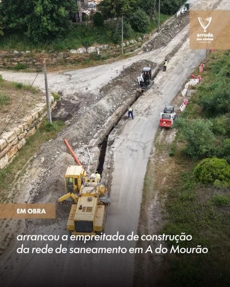 Saneamento em &Agrave;-do-Mour&atilde;o