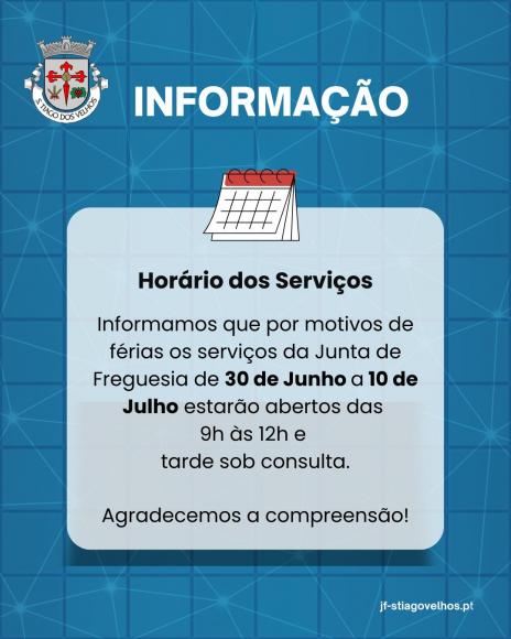 Hor&aacute;rio dos Servi&ccedil;os 