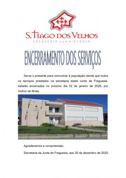 Encerramento dos Servi&ccedil;os da Secretaria