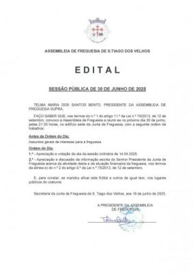 Sessão ordinária da Assembleia de Freguesia