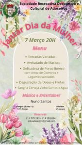 Jantar do DIA da MULHER na SRDCA