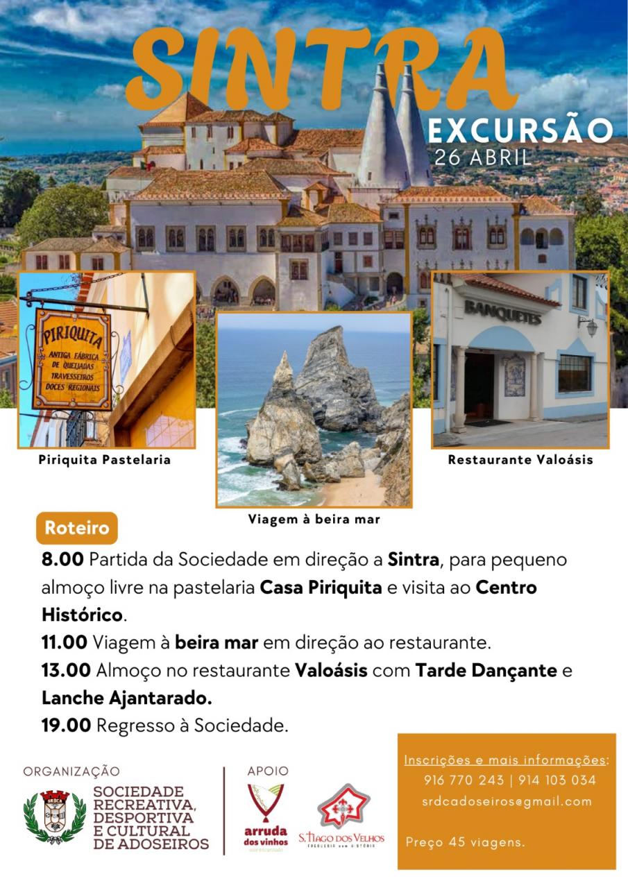 Excurs&atilde;o a Sintra - SRDCAdoseiros